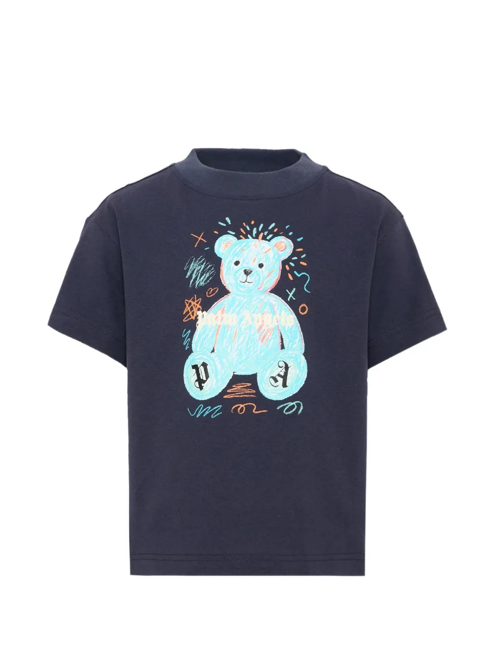 Palm Angels Kids bear-print T-shirt - Blu