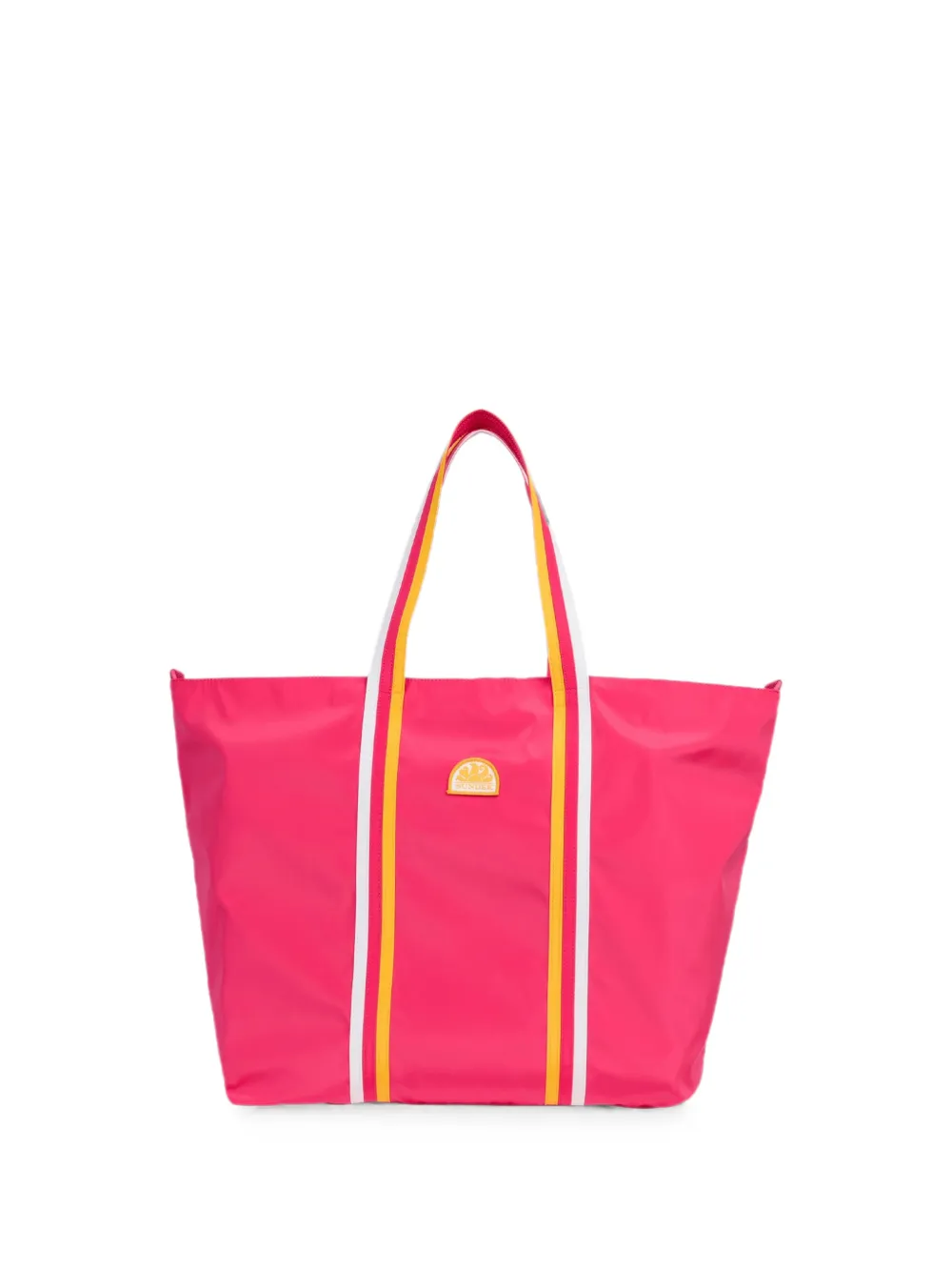 Sundek sac de plage à patch logo et bord rayé - Rose