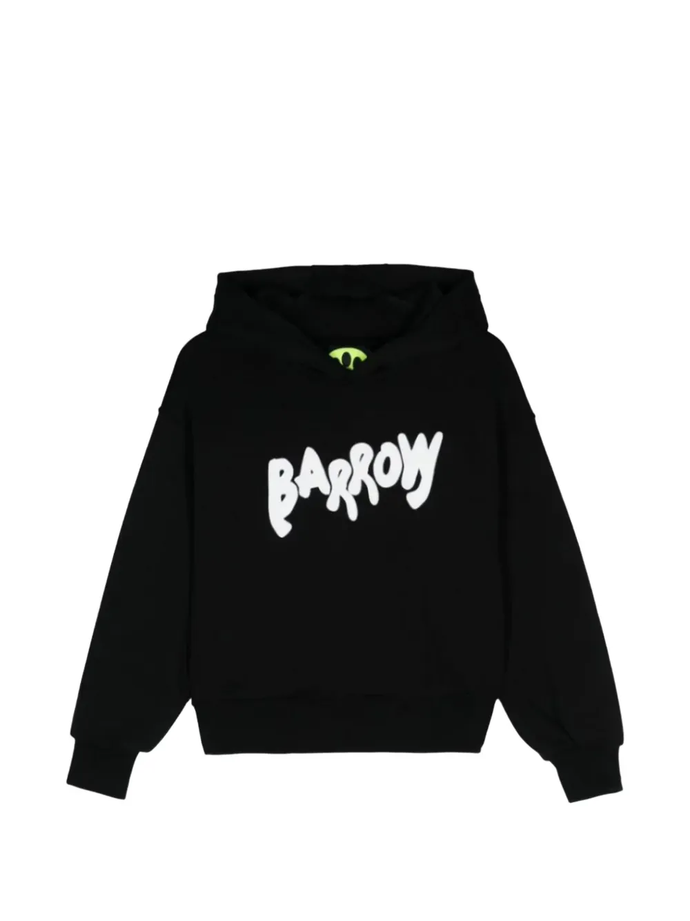 Barrow kids Felpa in cotone con logo e cappuccio - Nero