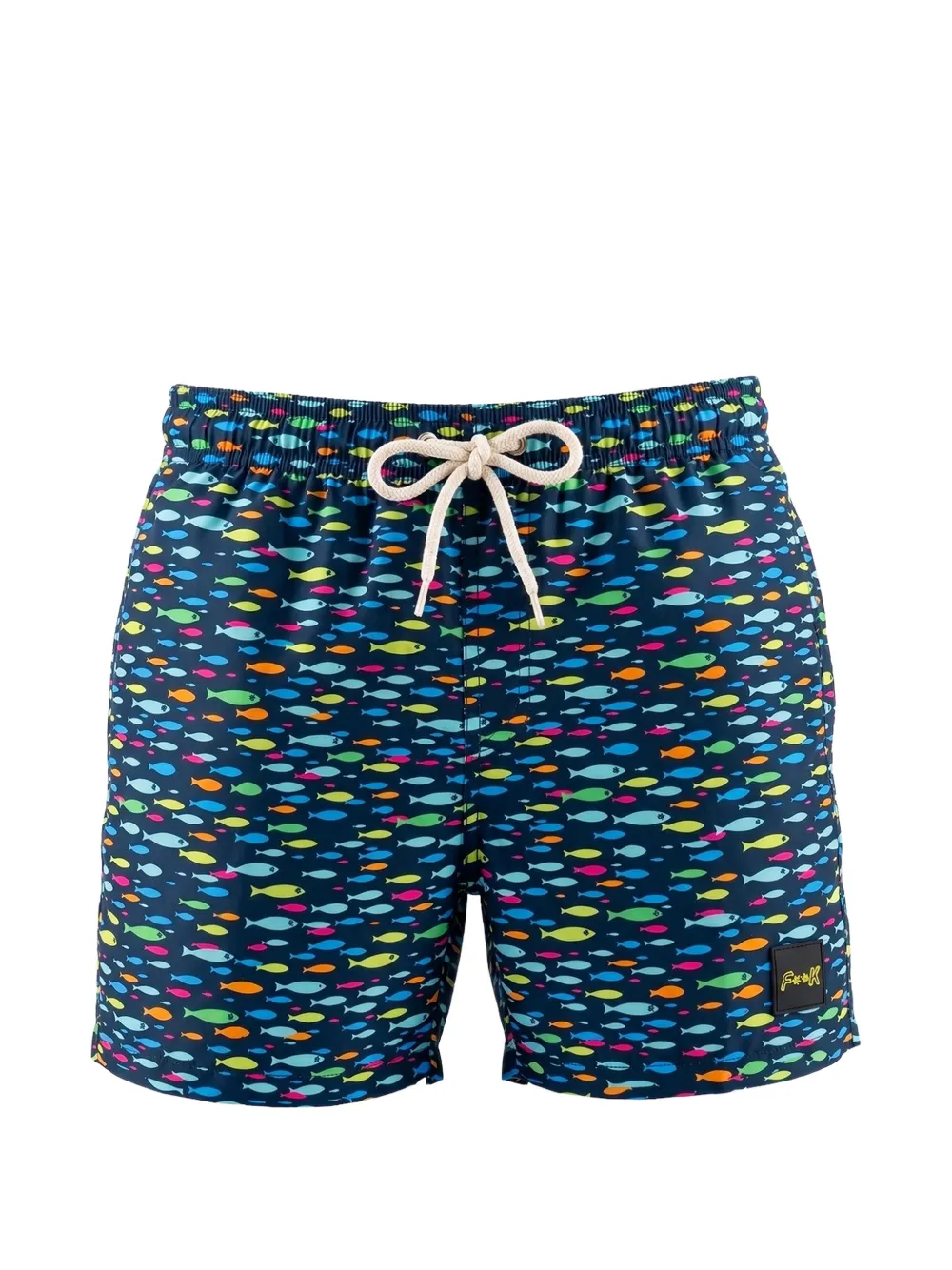F**K kids Costume da bagno con stampa pesci - Blu