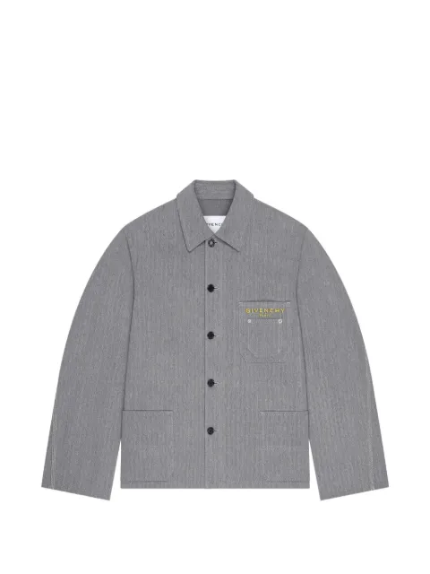 Givenchy jacket in herringbone denim embroidered Givenchy Paris