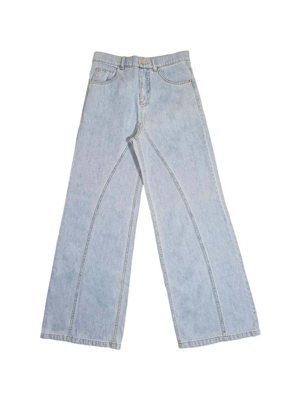 Elisabetta Franchi Kids Jeans a gamba ampia - Blu