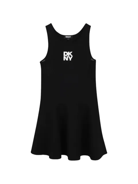 Dkny Kids logo-print flared dress