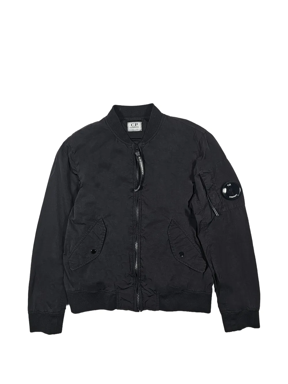 C.P. Company Kids Bomber con dettaglio Lente - Nero