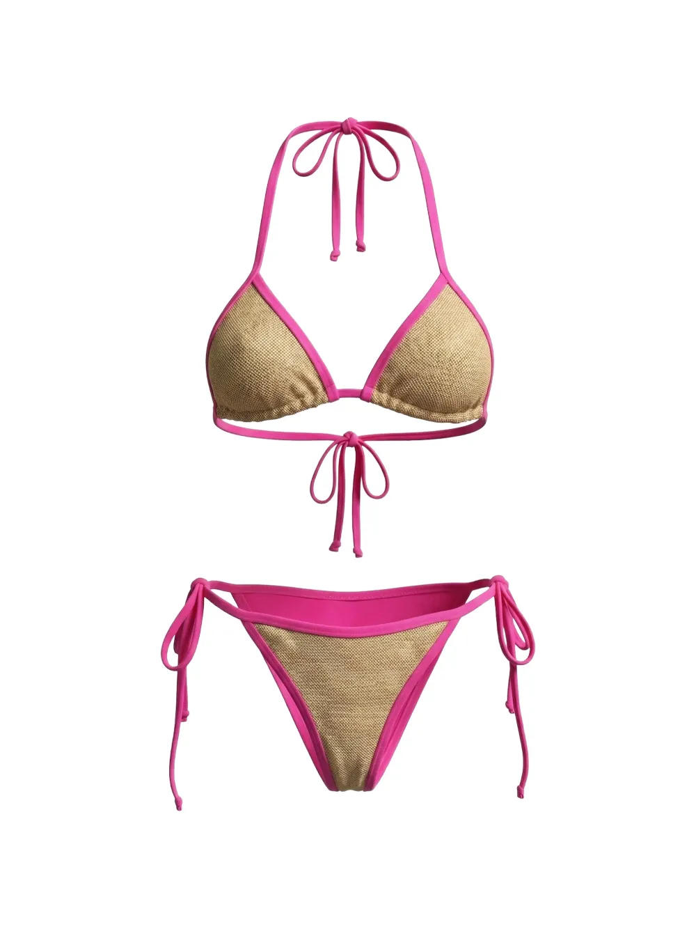 4GIVENESS KIDS Bikini a triangolo con glitter - Oro