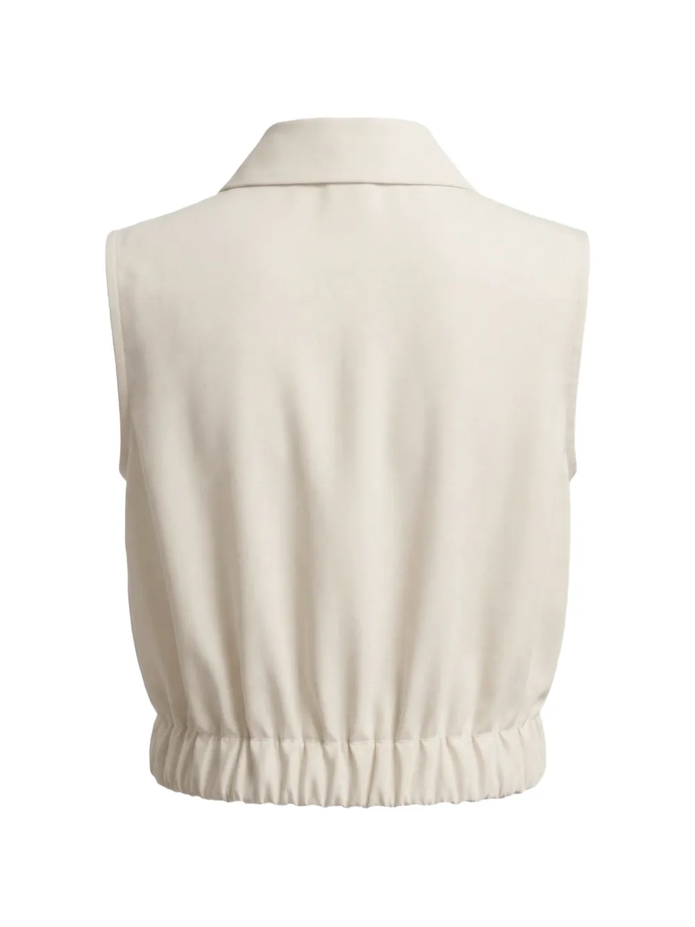 Elisabetta Franchi Kids Mouwloos shirt met strikdetail Wit