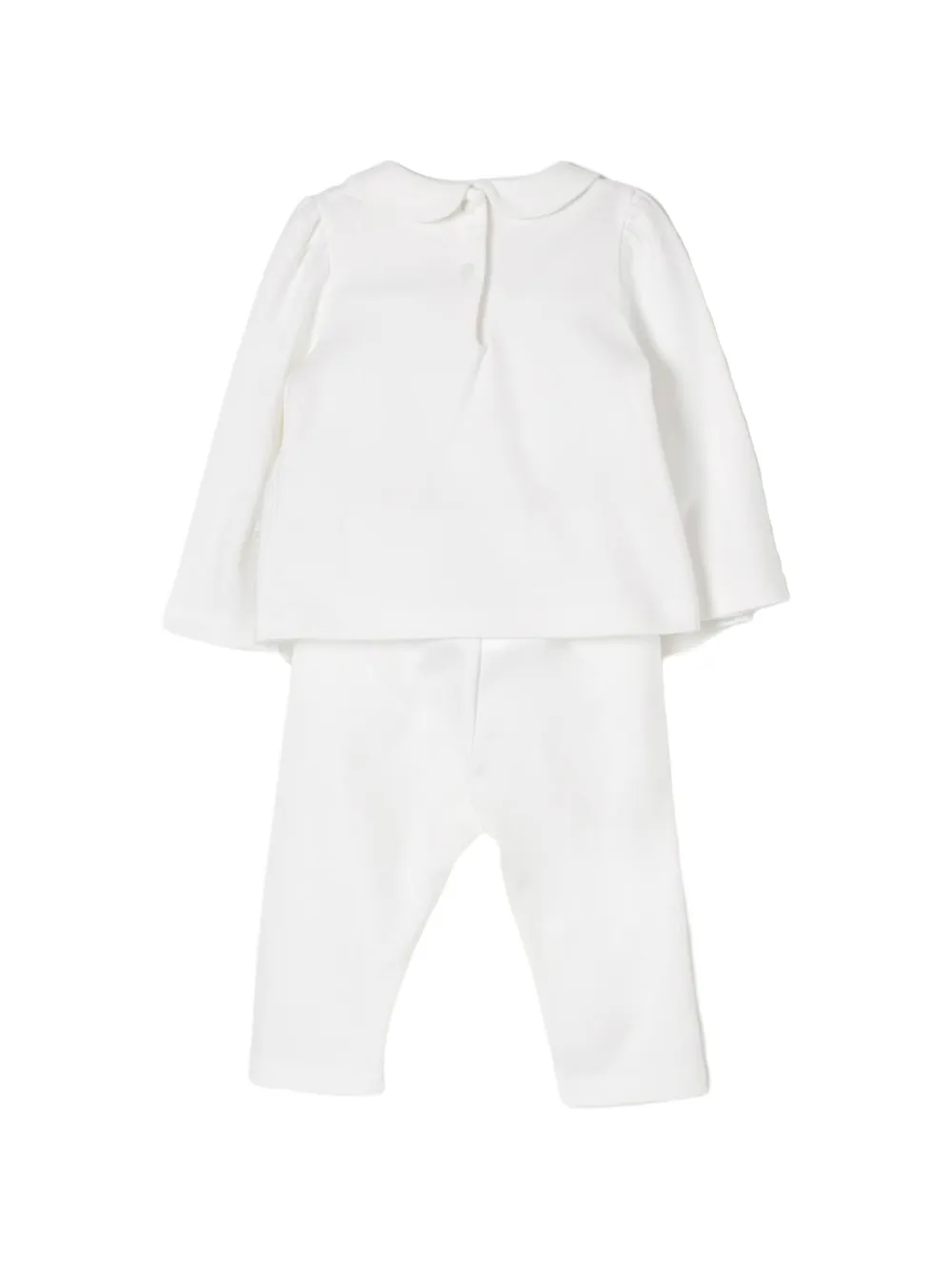 Blumarine Tulen set met Peter Pan kraag Wit