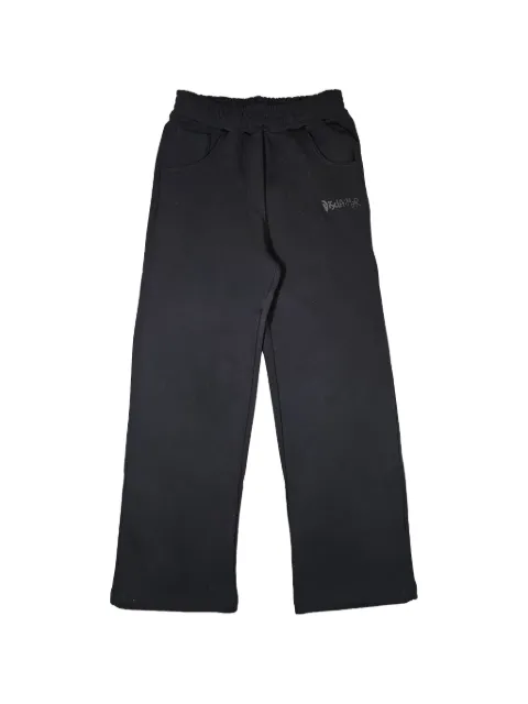 DISCLAIMER logo-print track pants