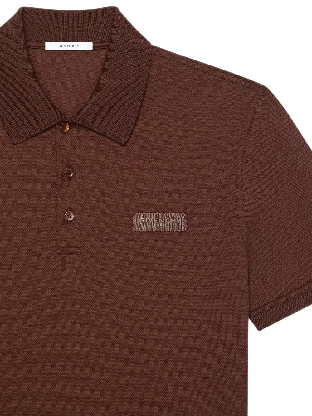 Givenchy Katoenen grosgrain poloshirt met Paris Bruin