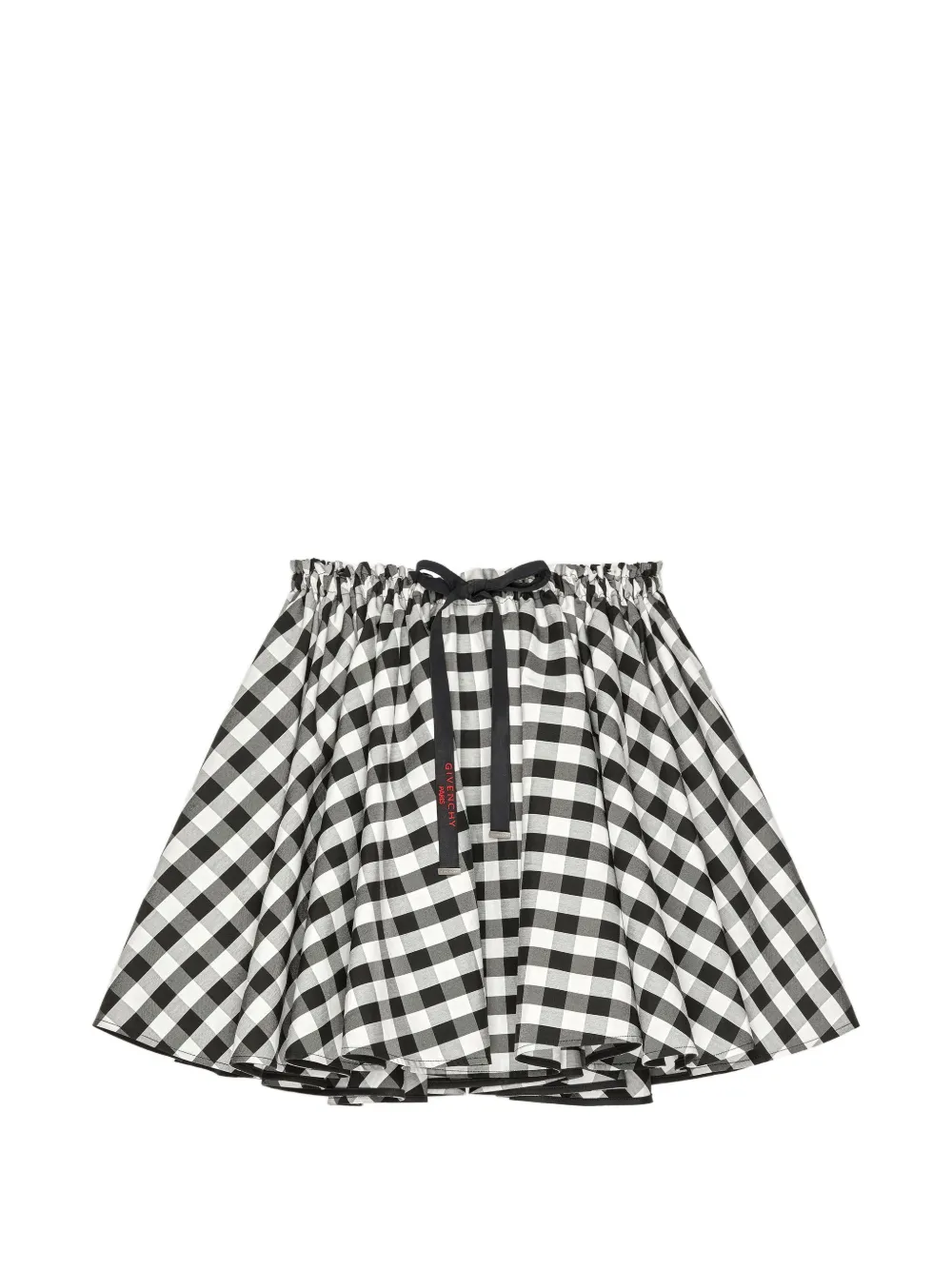 Givenchy Geruite katoenen mini-plooirok Zwart