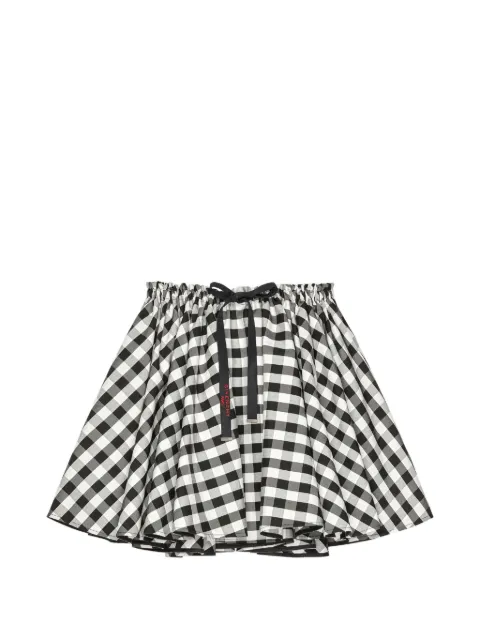 Givenchy falda corta plisada de algodón a cuadros