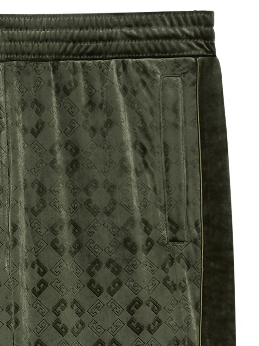 Givenchy Fluwelen joggingbroek met monogram 72 Groen