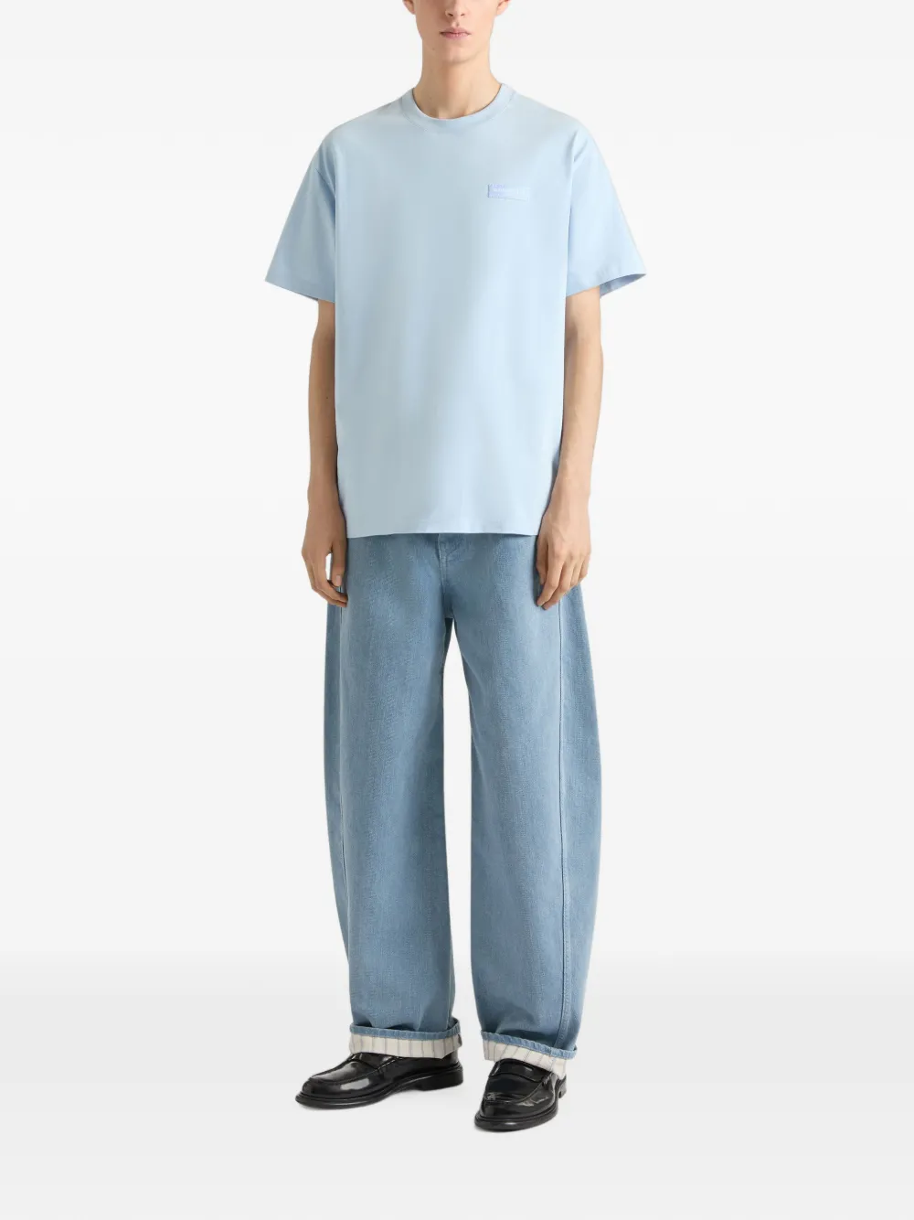 Givenchy Katoenen T-shirt met Paris-grosgrain Blauw