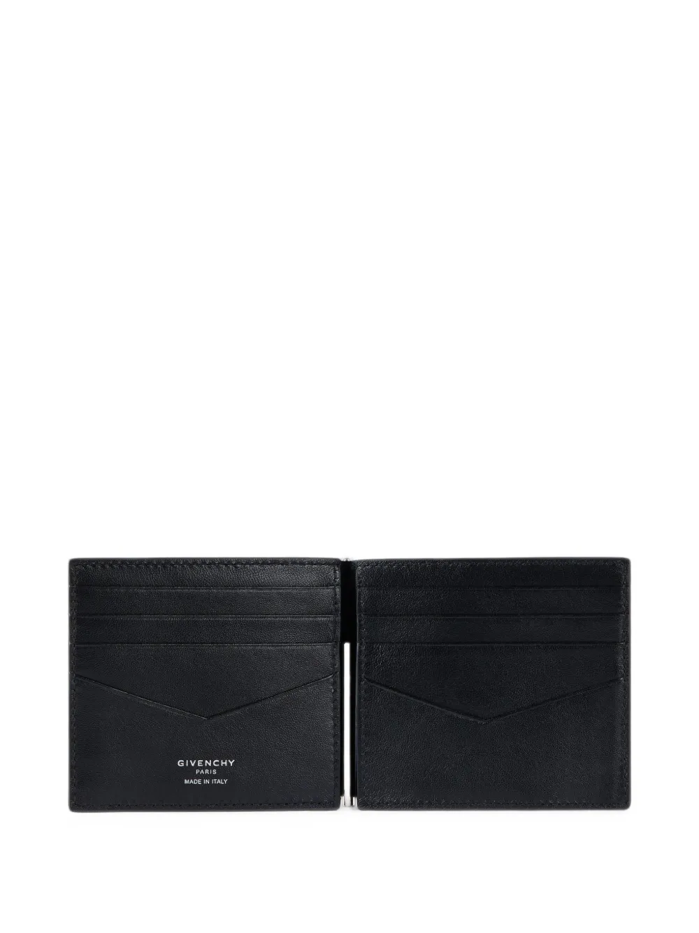 Givenchy Portemonnee van bewerkt leer met clip Zwart
