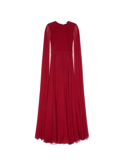 Givenchy evening dress in silk crepon with cape