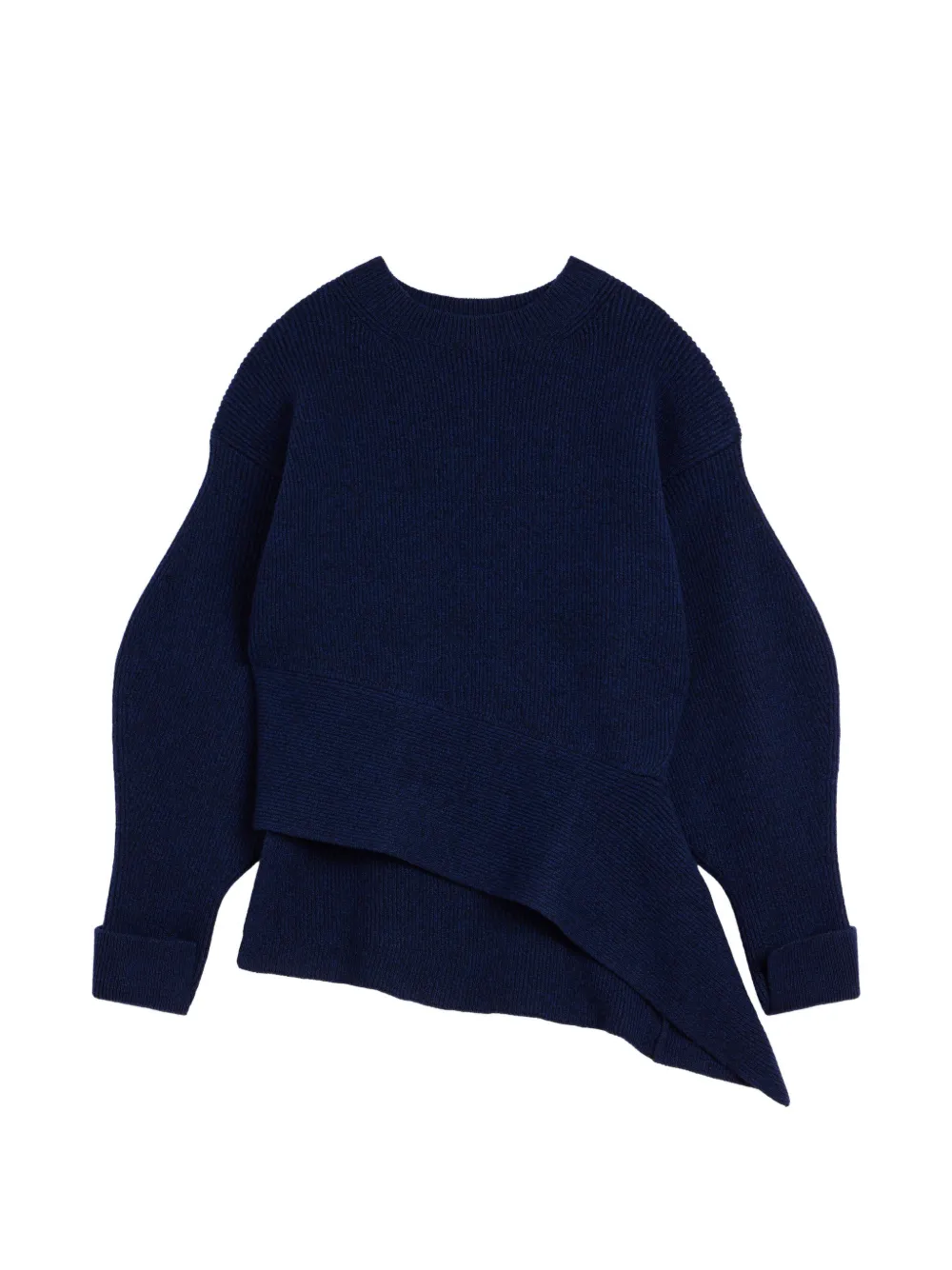 Givenchy asymmetric ribbed-knit sweater - Blu