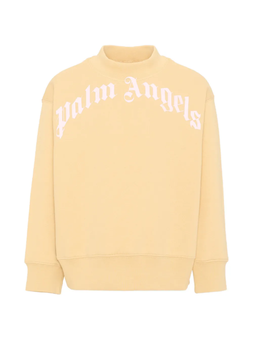 Palm Angels Kids logo-print sweatshirt - Giallo