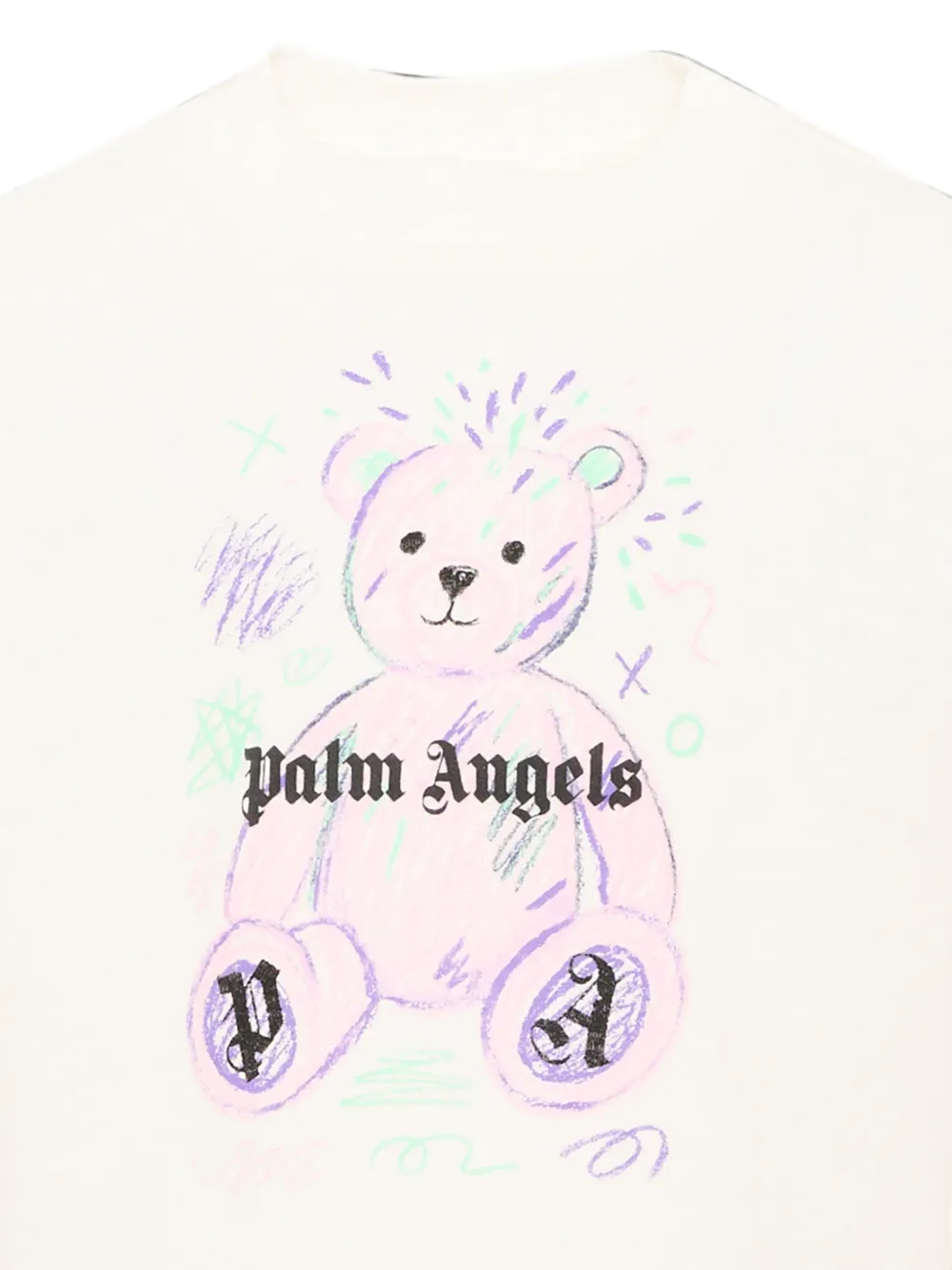 Palm Angels Kids T-shirt met print Beige