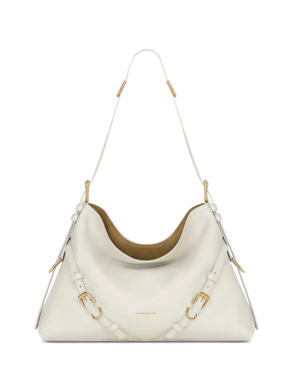 Givenchy medium Voyou bag shiny leather - White