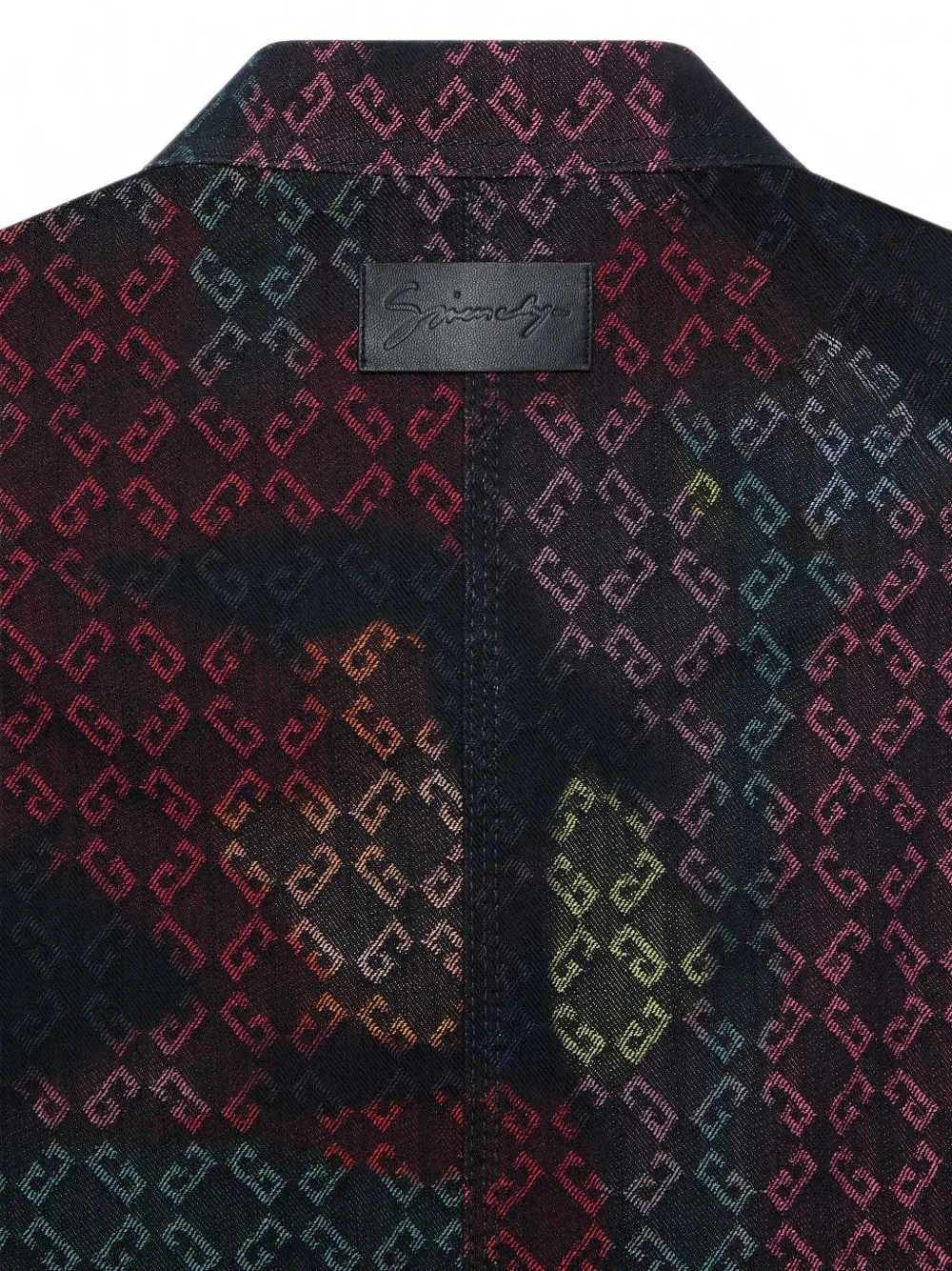 Givenchy Veelkleurig denim jack met monogram 72 Zwart