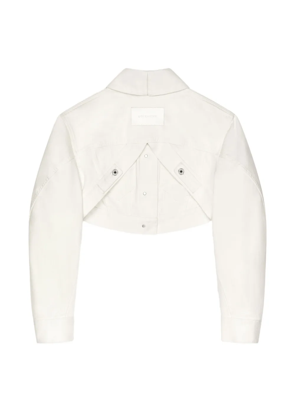 Givenchy Katoenen cropped jack met open rug Wit