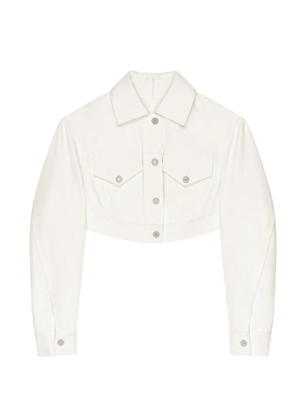 Givenchy Katoenen cropped jack met open rug Wit