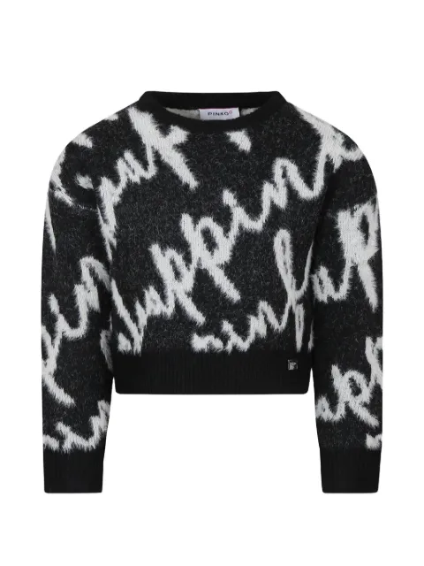 Pinko Kids intarsia-knit sweater