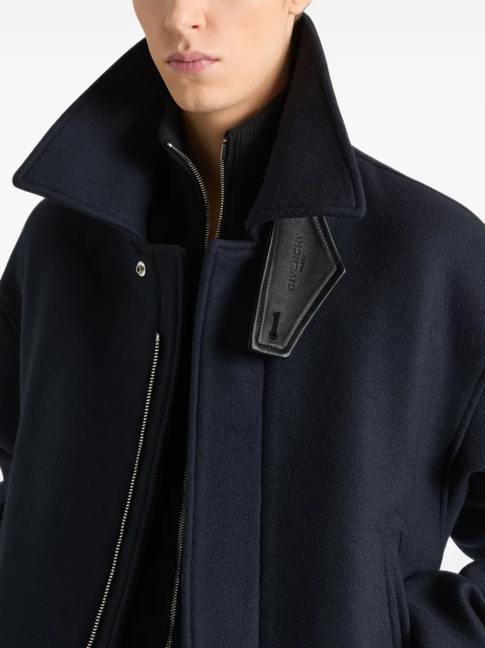 Givenchy Couture Seam wollen jack Blauw