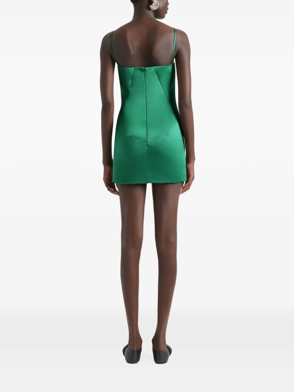 Givenchy Sliced satijnen mini-jurk Groen