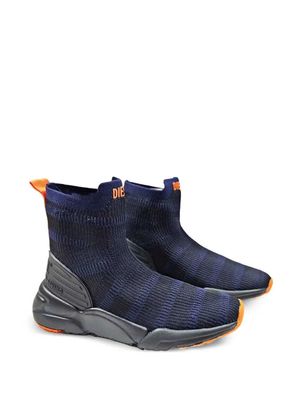 Diesel Kids panelled sneakers Blauw