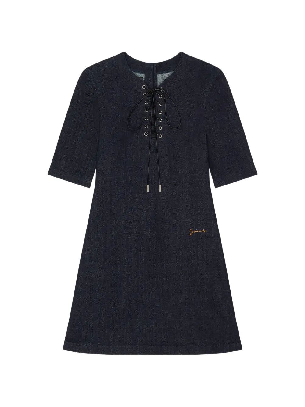 Givenchy Abito corto denim con laccetti - Blu