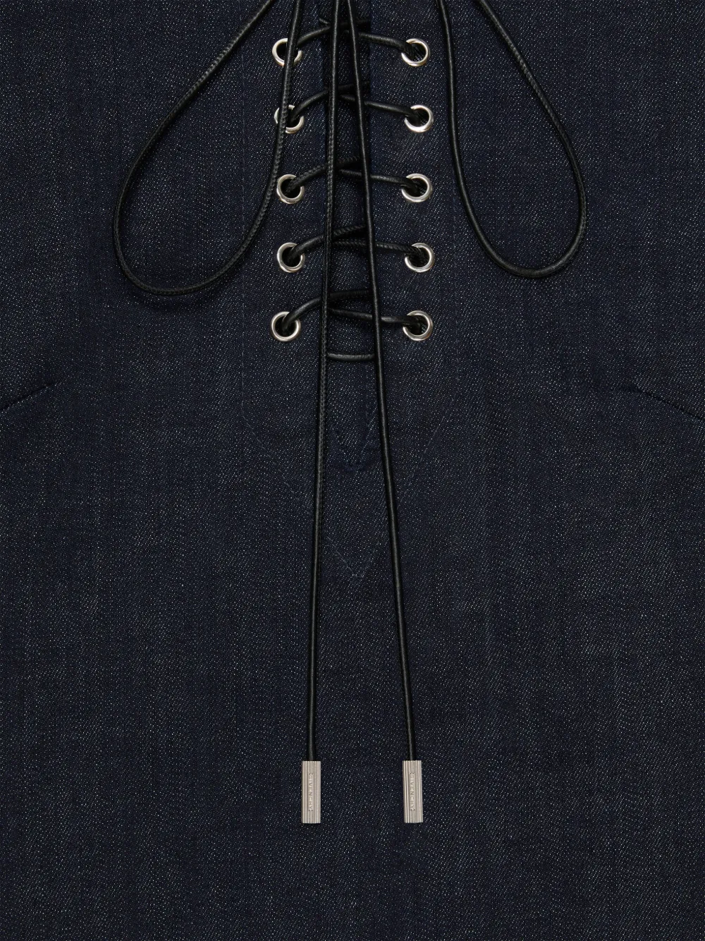 Givenchy Denim jurk met veters Blauw