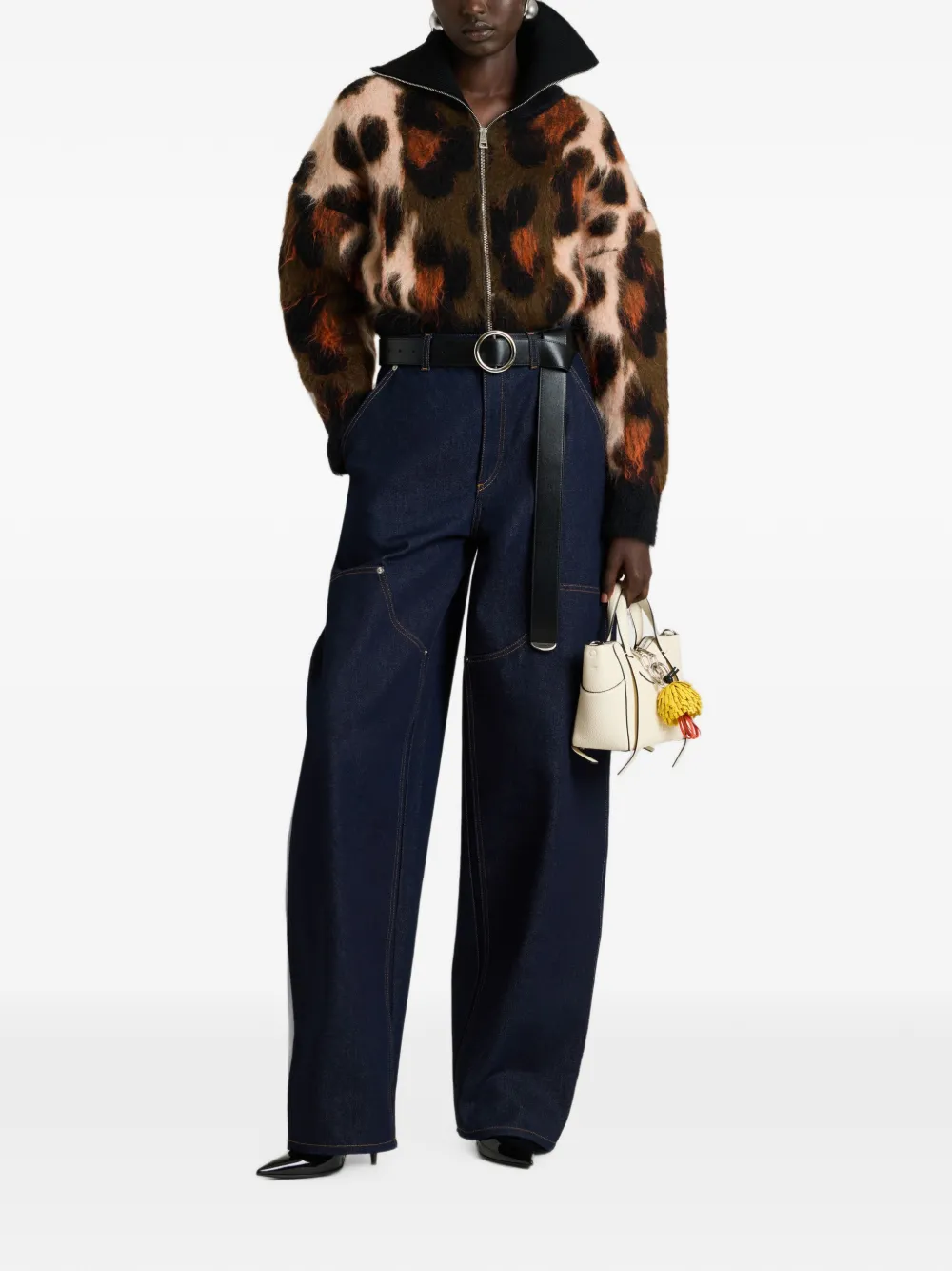 Givenchy Shirtjack met geborsteld-effect jacquard met luipaard-print Zwart
