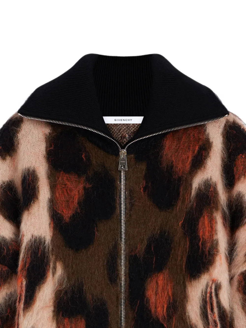 Givenchy Shirtjack met geborsteld-effect jacquard met luipaard-print Zwart