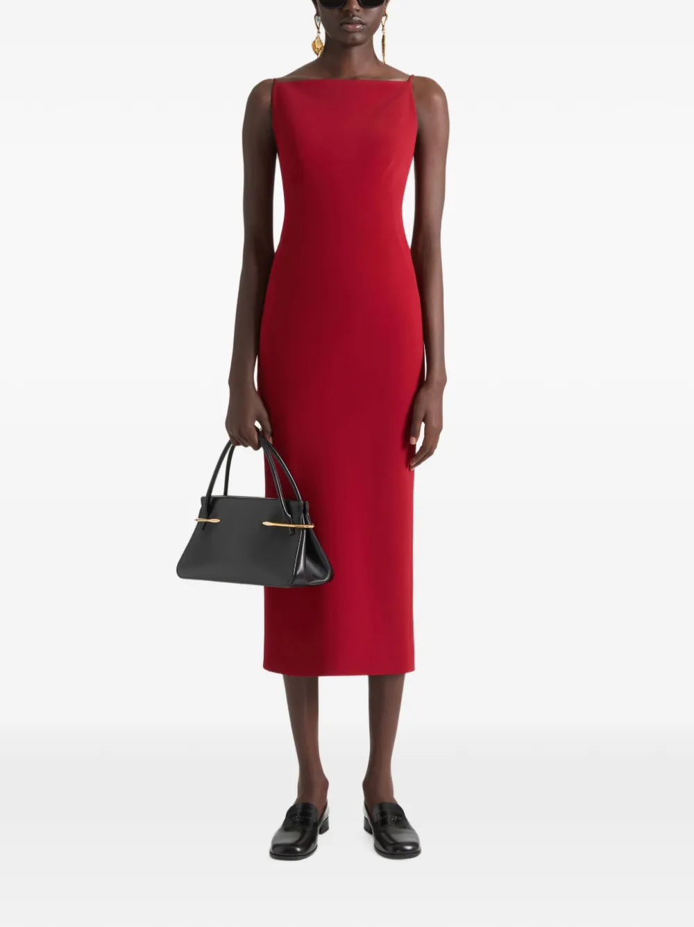 Givenchy Midi-jurk met spaghettibandjes Rood
