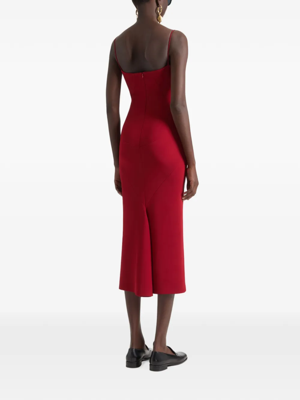 Givenchy Midi-jurk met spaghettibandjes Rood
