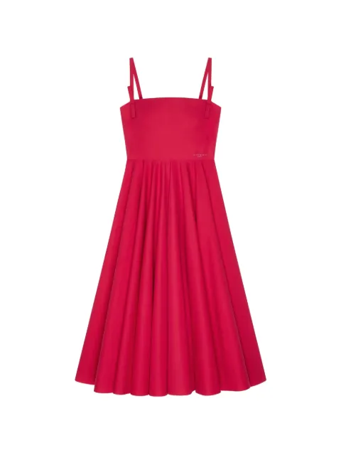 Givenchy sliced long dress in poplin with bows