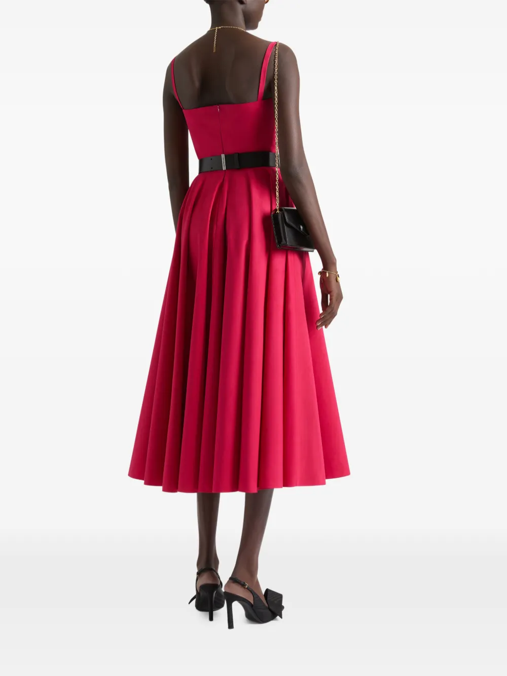 Givenchy Sliced popeline maxi-jurk met strikken Roze