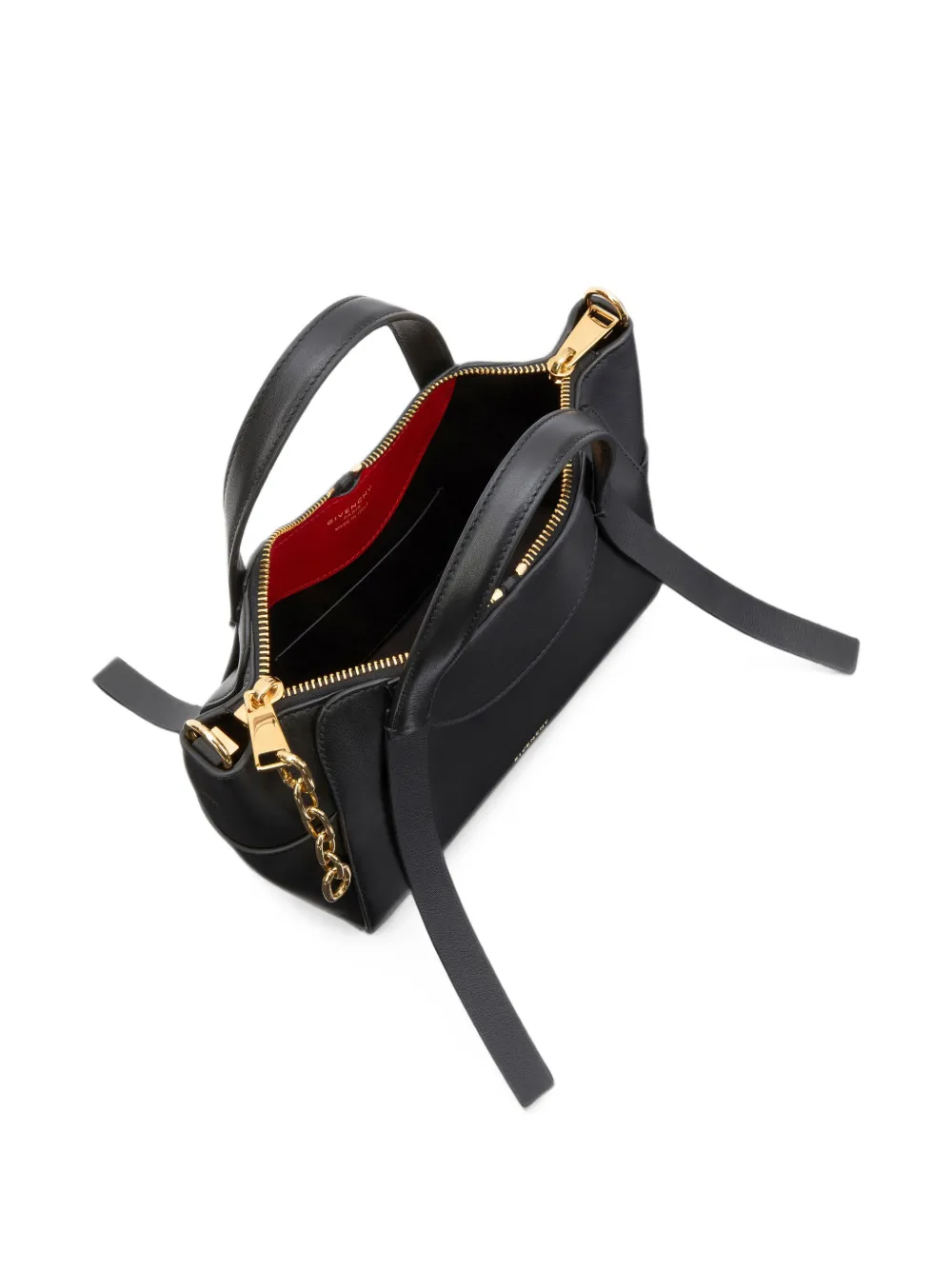 Givenchy Kleine The Snatch tas van bewerkt leer Zwart