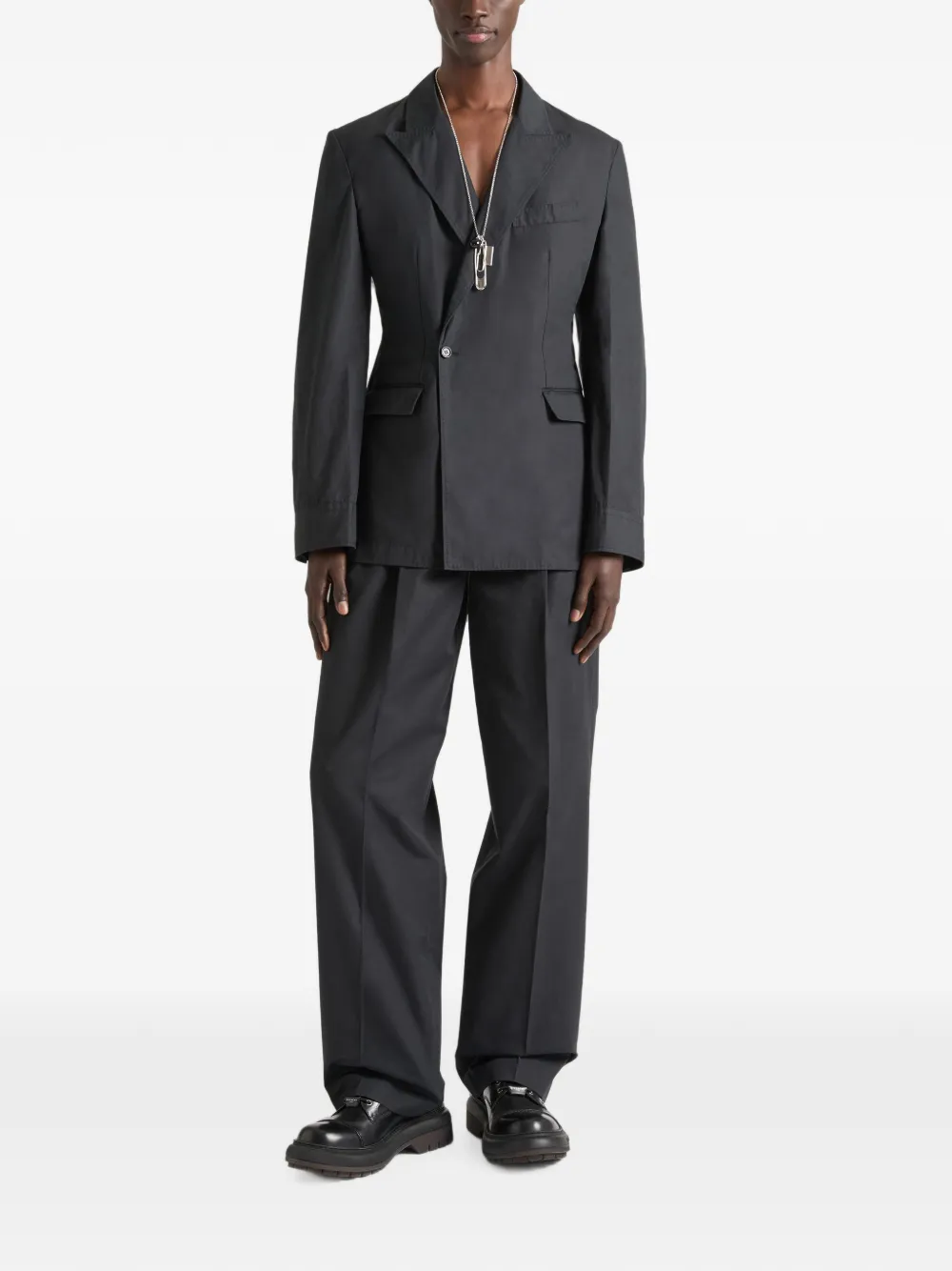 Givenchy Couture Seam popeline jack met dubbele rij knopen Zwart
