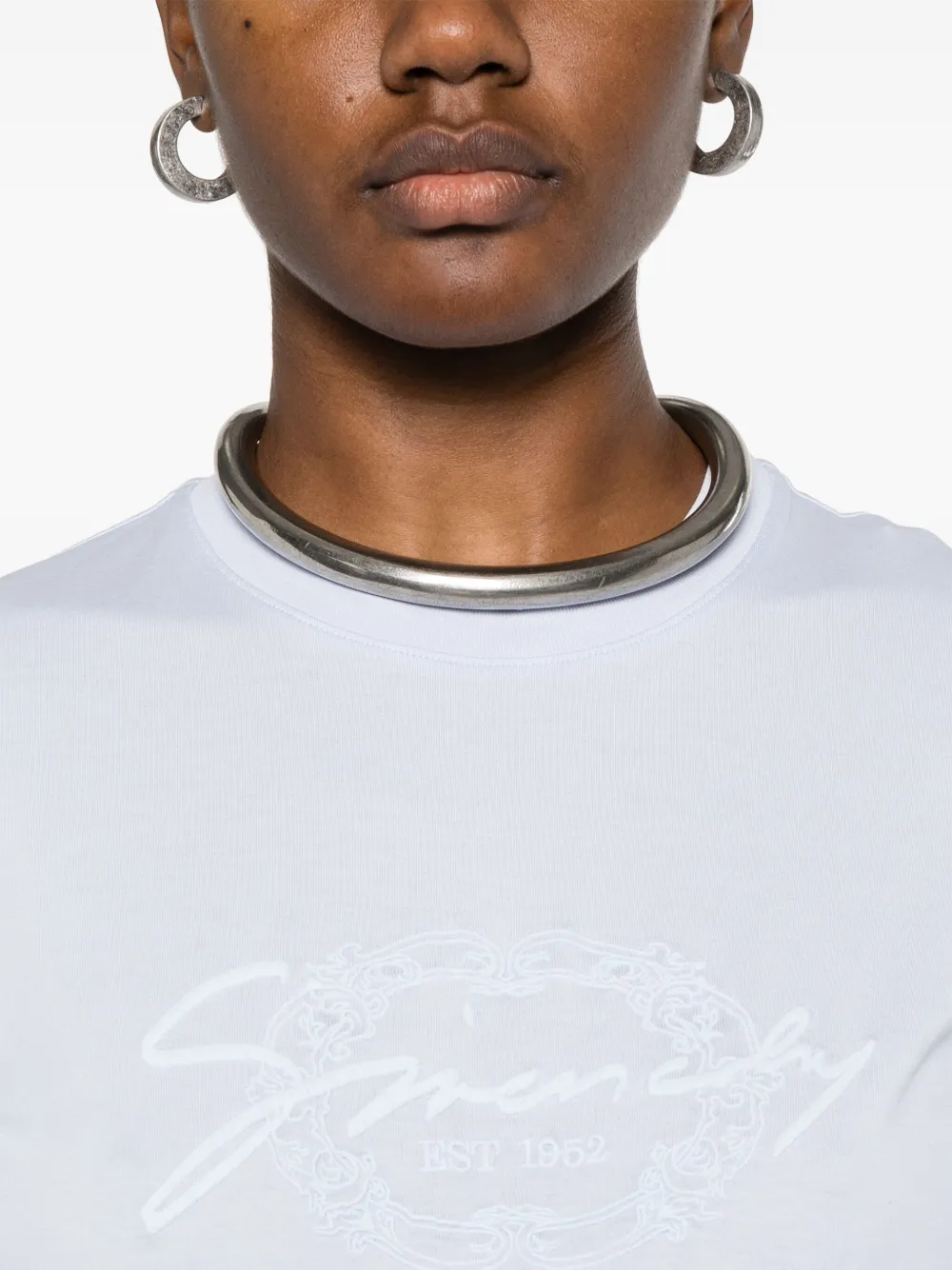 Givenchy Katoenen slim-fit T-shirt met -medaillon Blauw