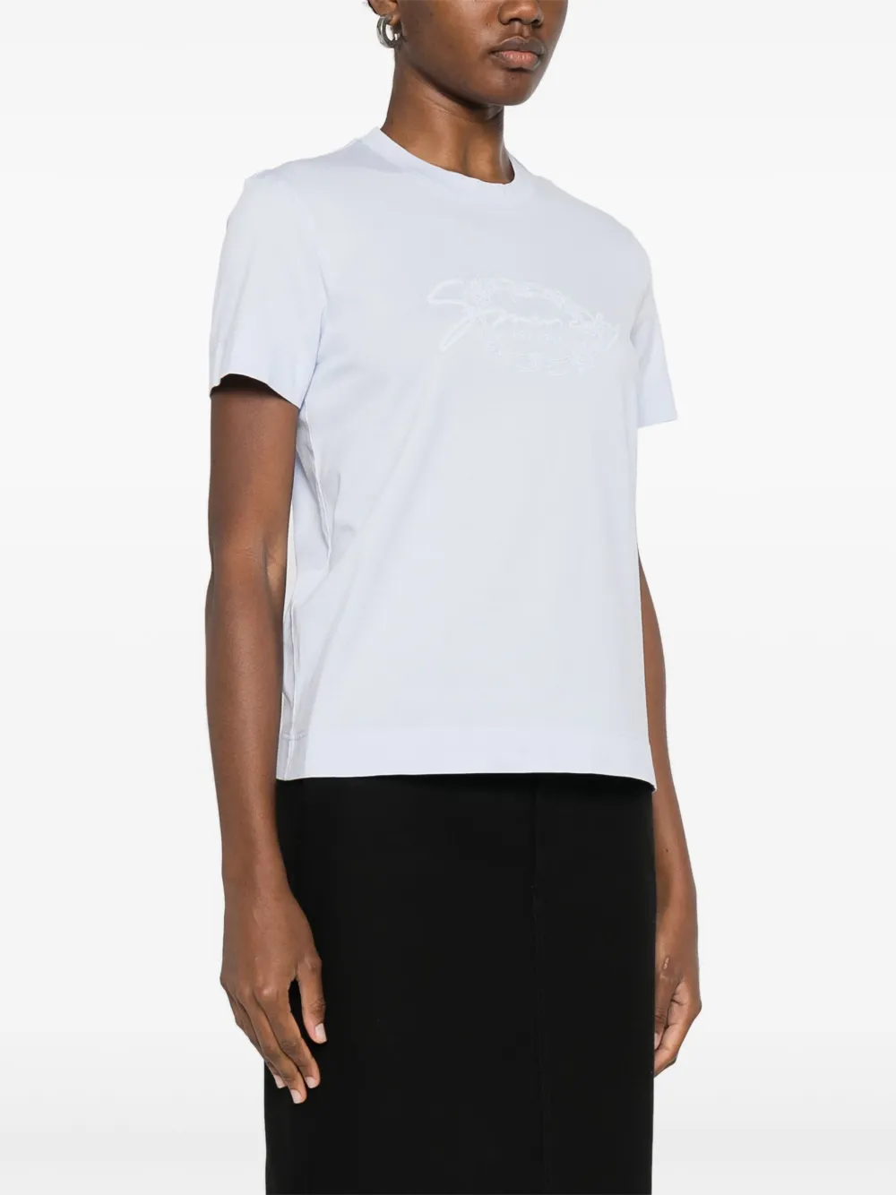 Givenchy Katoenen slim-fit T-shirt met -medaillon Blauw