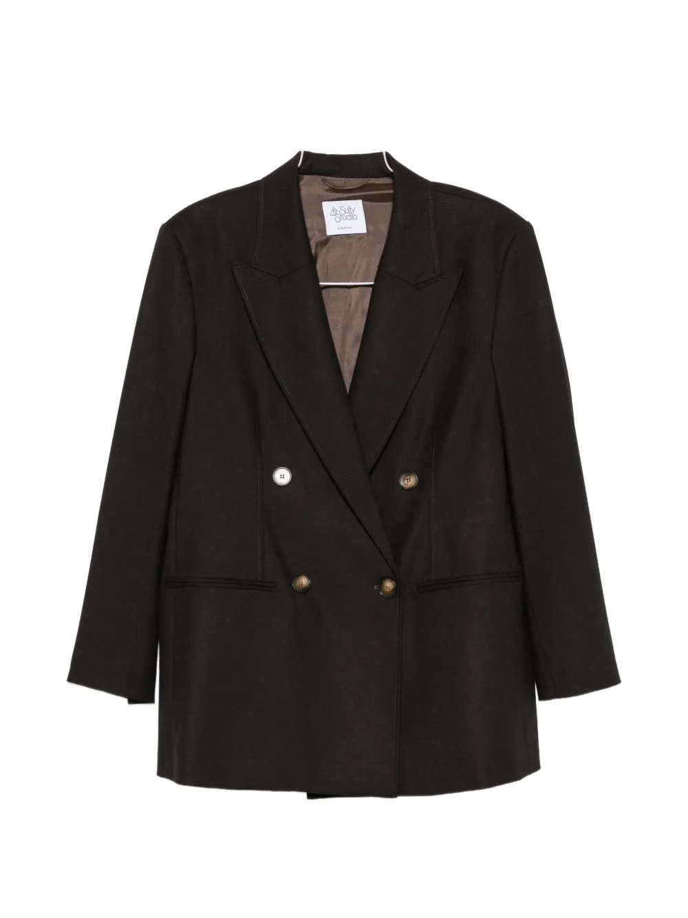 LE SULLY STUDIO double-breasted peak-lapels blazer - Braun