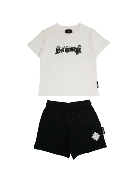 John Richmond Junior chándal de algodón con logo estampado