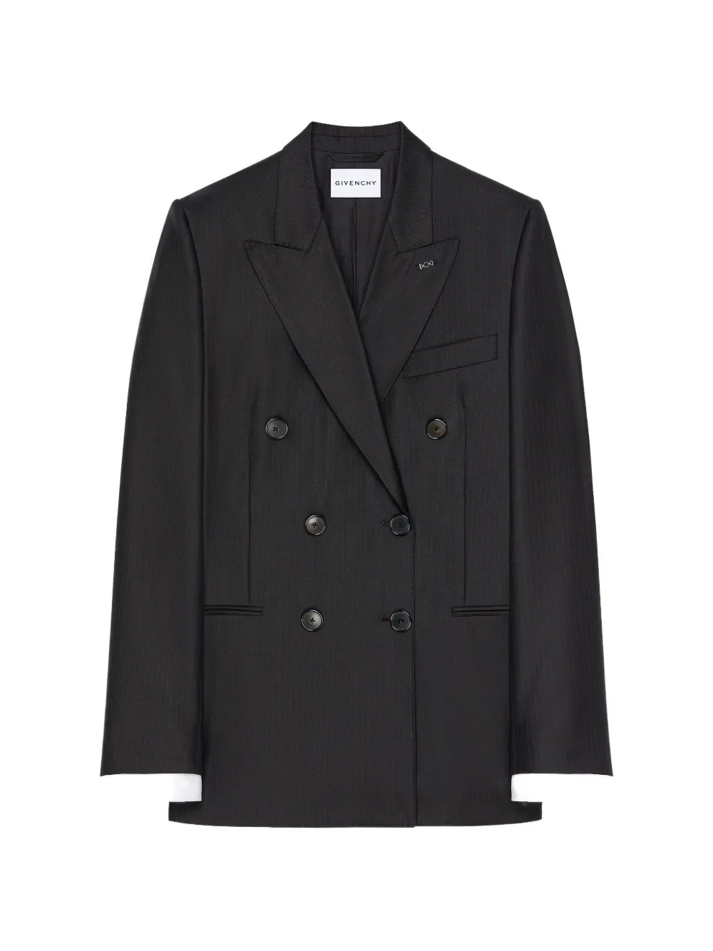 Givenchy double-breasted striped jacket in wool - Grey