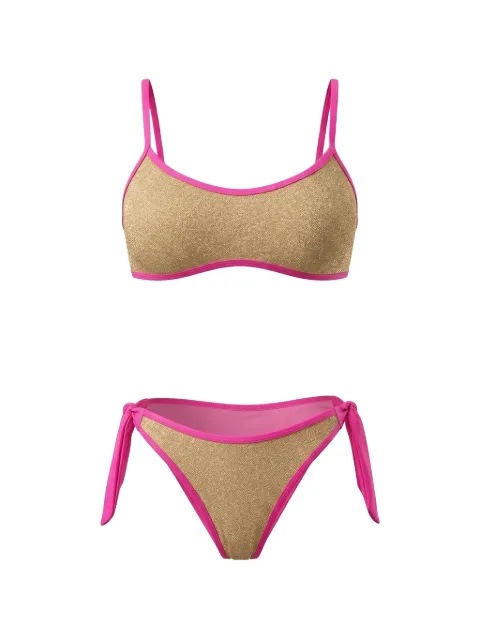 4GIVENESS KIDS bikini con efecto de purpurina y lazo lateral