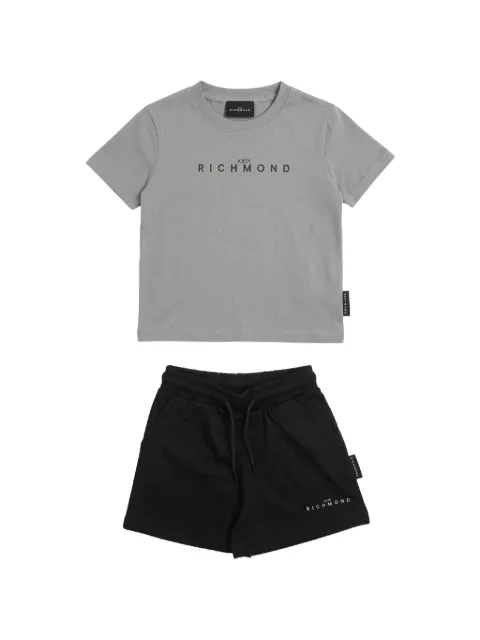 John Richmond Junior logo-print cotton shorts set