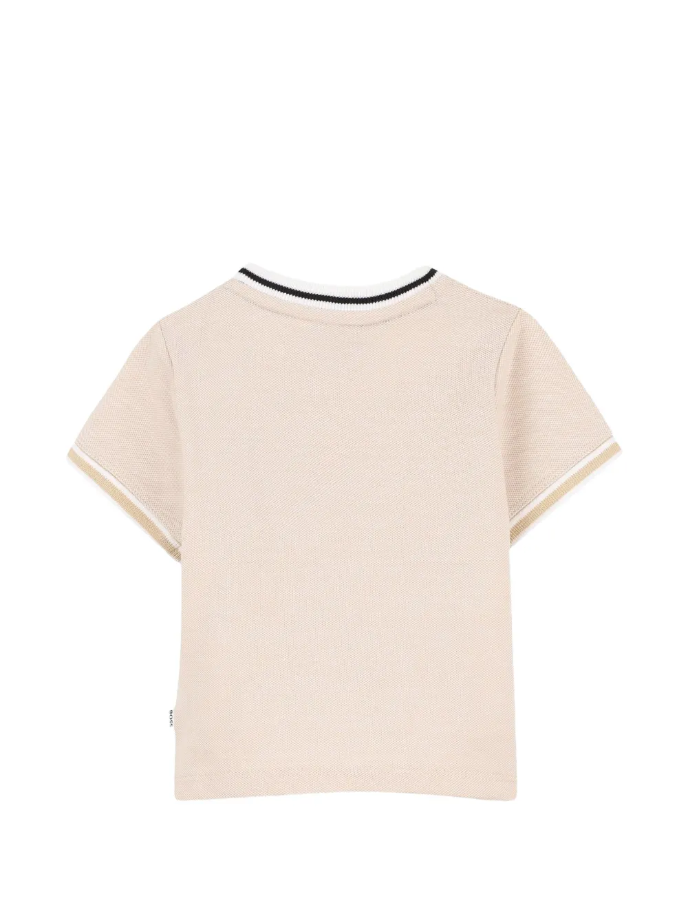 BOSS Kidswear T-shirt met geborduurd logo Beige