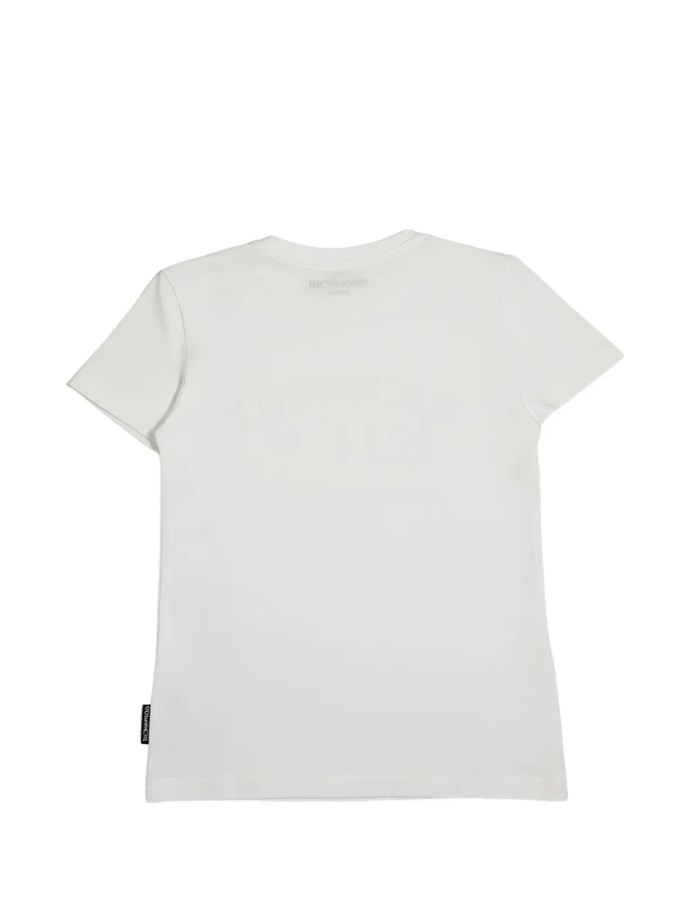 John Richmond Junior Katoenen T-shirt met logoprint Wit