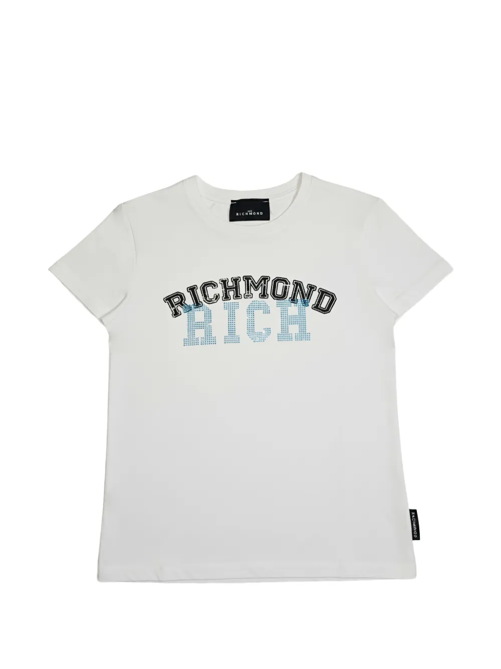 John Richmond Junior T-shirt in cotone con logo - Bianco